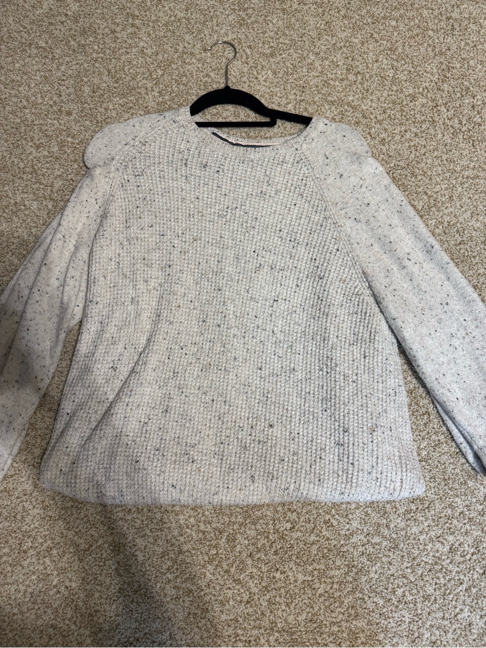 Vintage Weatherproof Cream Speckled Crewneck Sweater